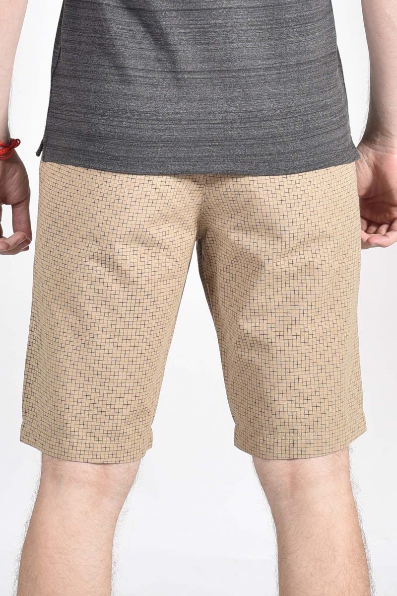 Quần Short khaki nam Novelty vàng kem họa tiết NSKMCNNCTR1811770