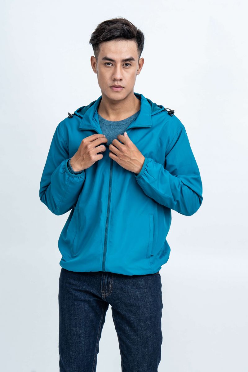 Áo Jacket nam Novelty 02 Lớp màu xanh ve chai NJKMMDMPLR1806392