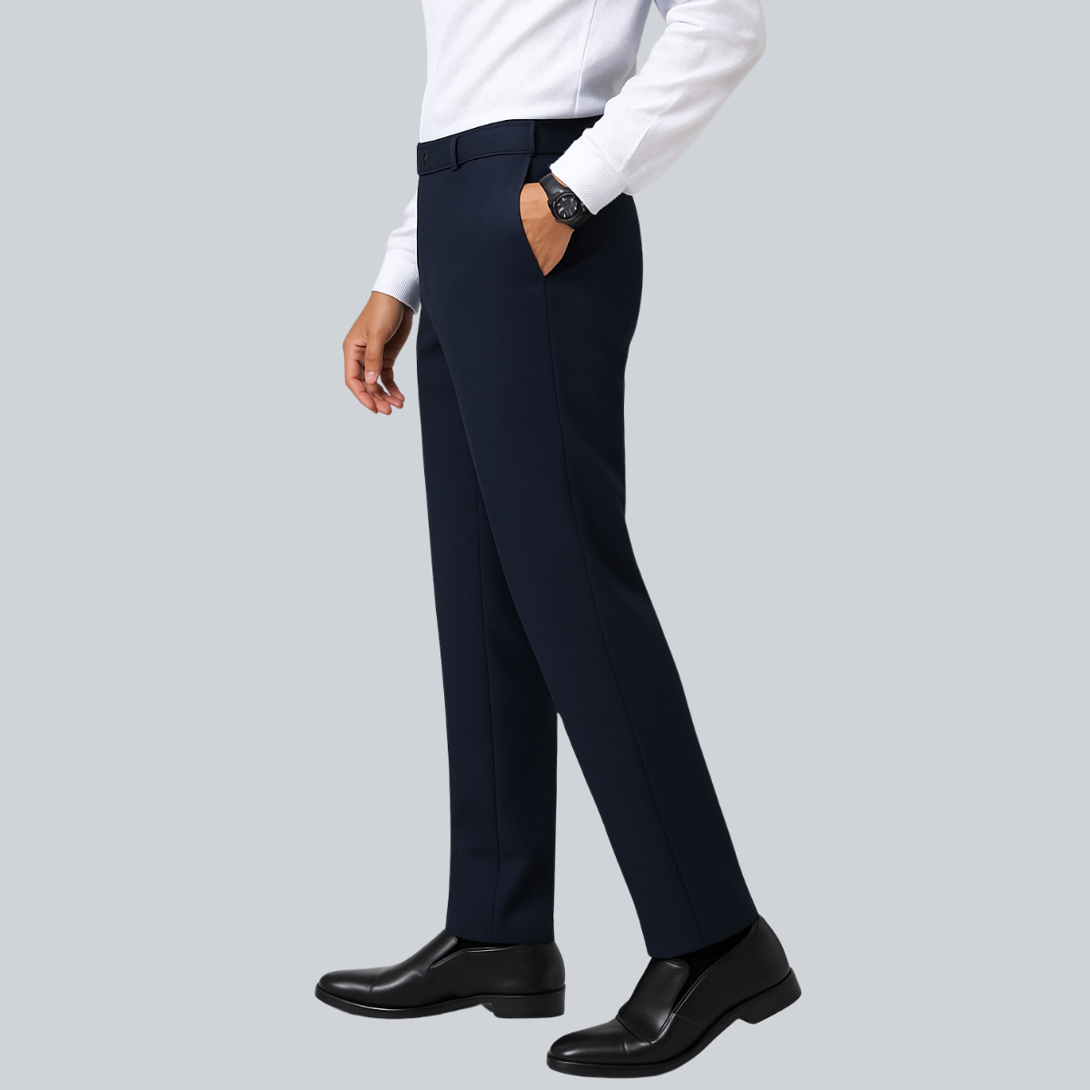 COMBO QUẦN TÂY XANH ĐEN & ÁO SƠ MI TRẮNG NAM NOVELTY – CLASSIC-01