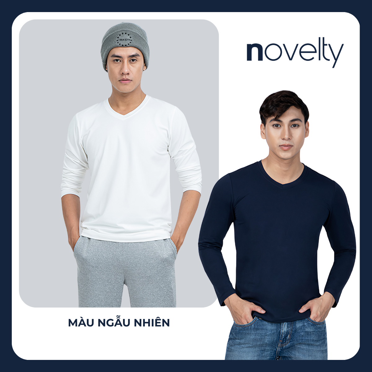 COMBO 02 ÁO THUN DÀI TAY NAM NOVELTY – REGULAR FIT