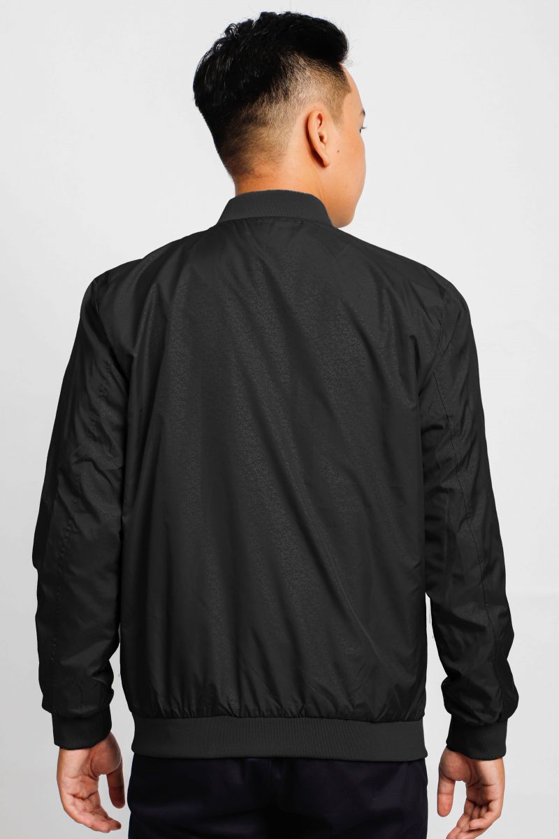 Áo jacket nam in chìm Novelty màu đen NJKMMDMPLR2203322