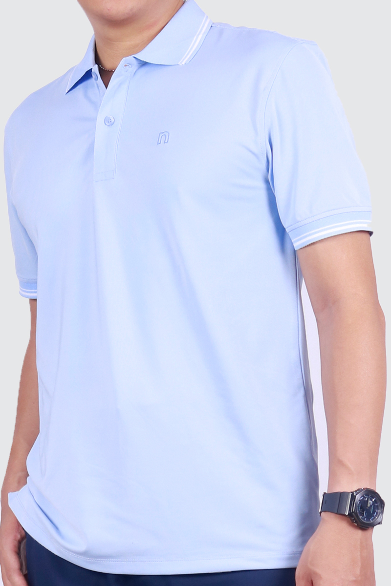 Áo Polo nam Novelty xanh da trời nhạt NATMMNMSPR230076N