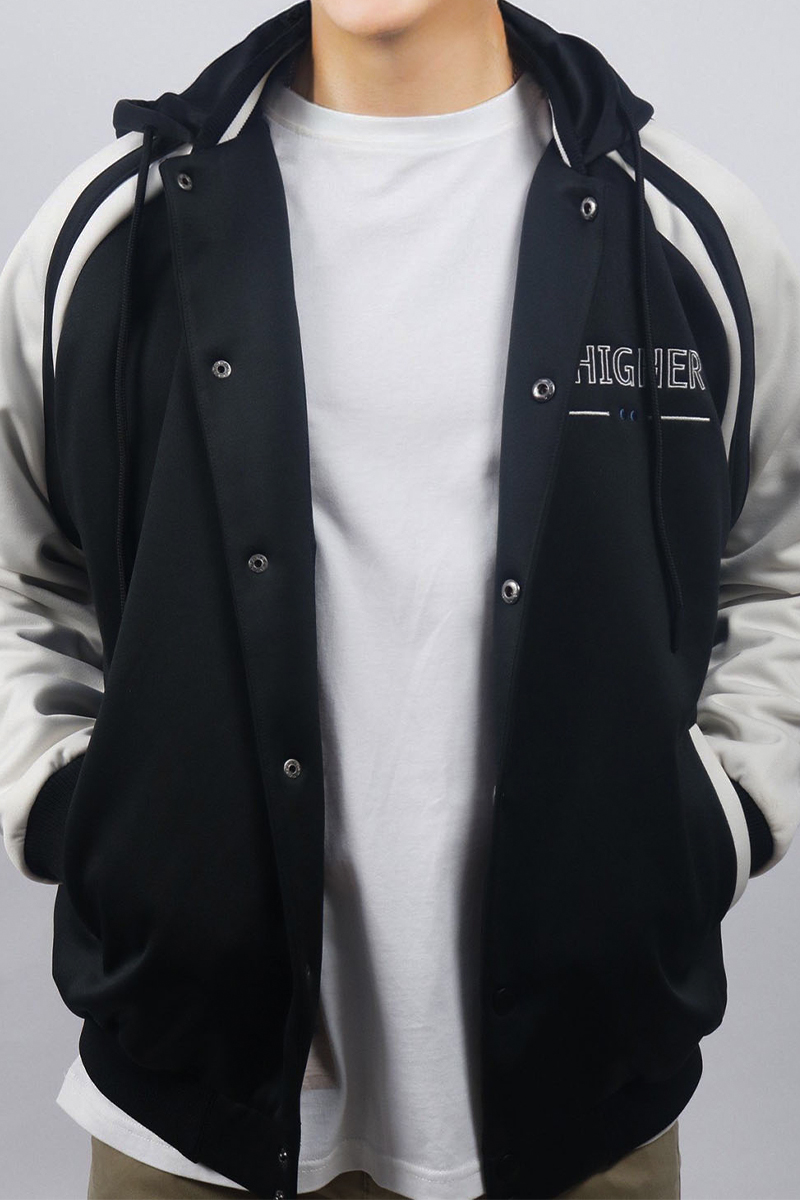 Jacket nam 2 lớp nỉ Novelty Casual Đen NJKMMDMPLB2307042