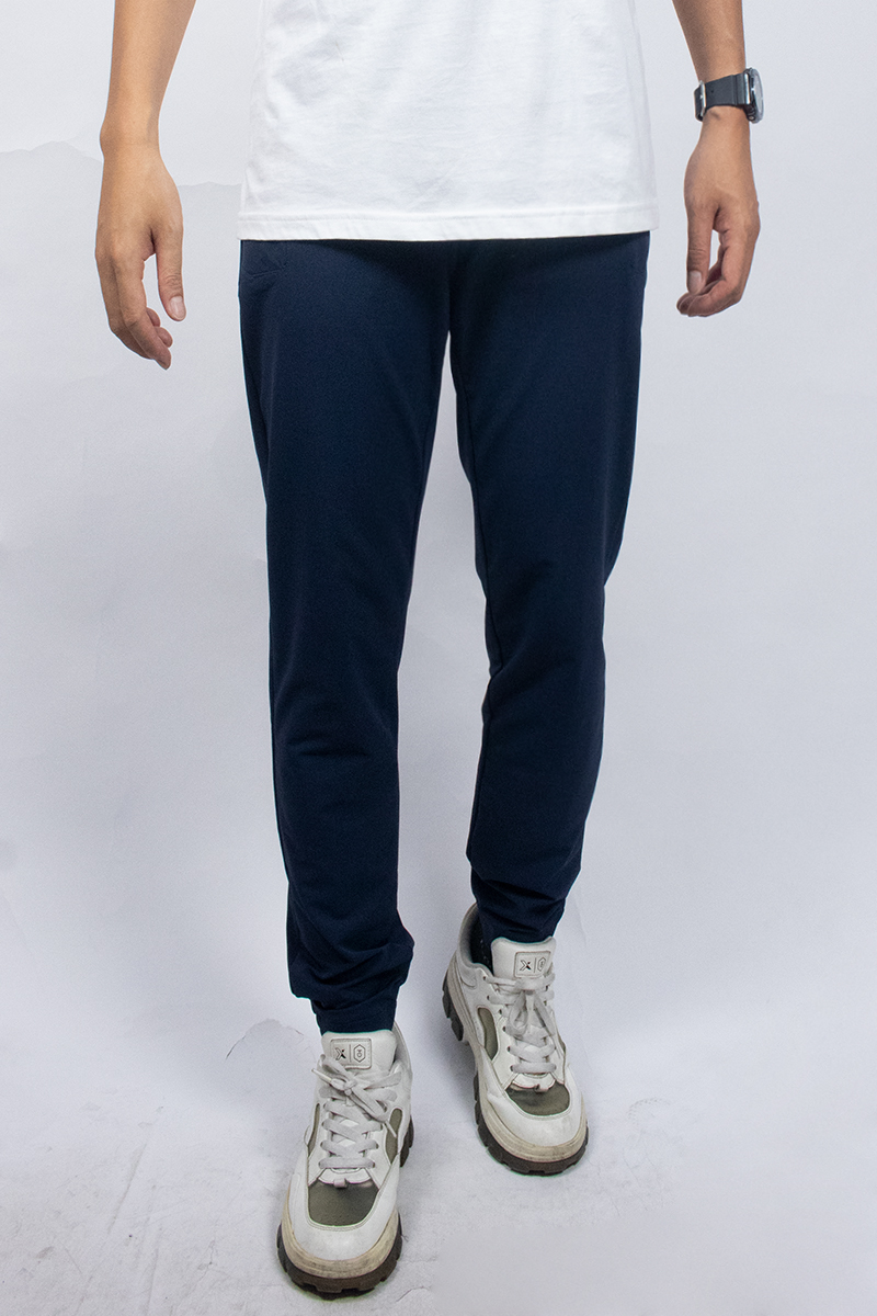 Quần jogger nam Novelty Regular fit xanh navy NQGMMDMPSR220711Q