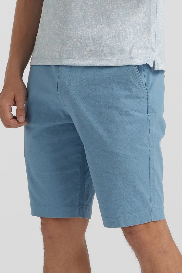 Quần short linen nam Novelty 0Ply Regular fit NQSLMNMCSR2400800