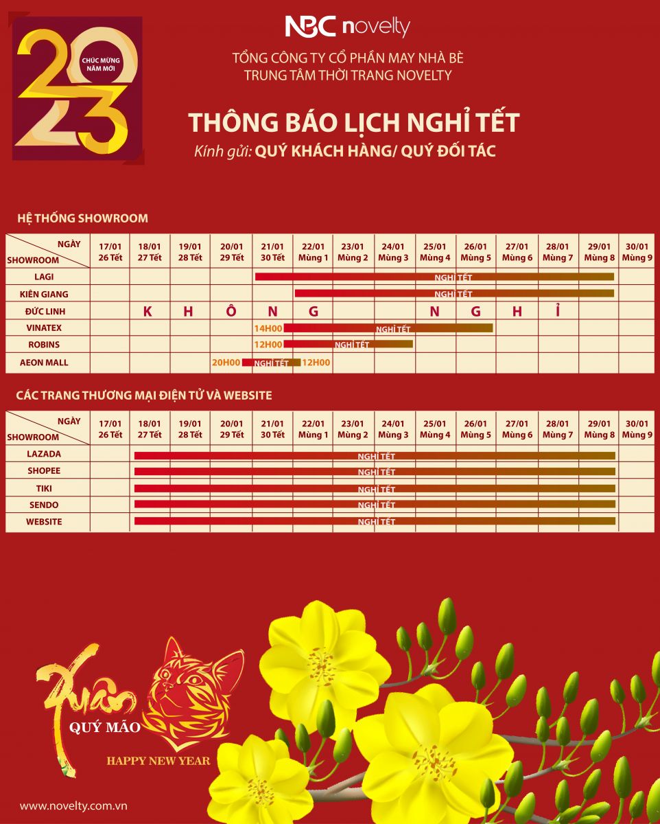 LỊCH NGHỈ TẾT NGUYÊN ĐÁN