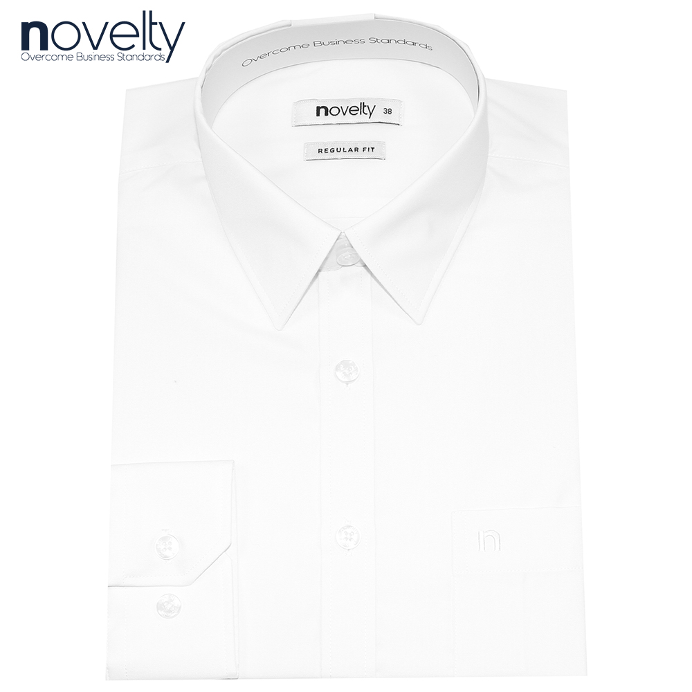 Áo sơ mi trắng dài tay Novelty Regular fit NSMMMWMTCR220634D