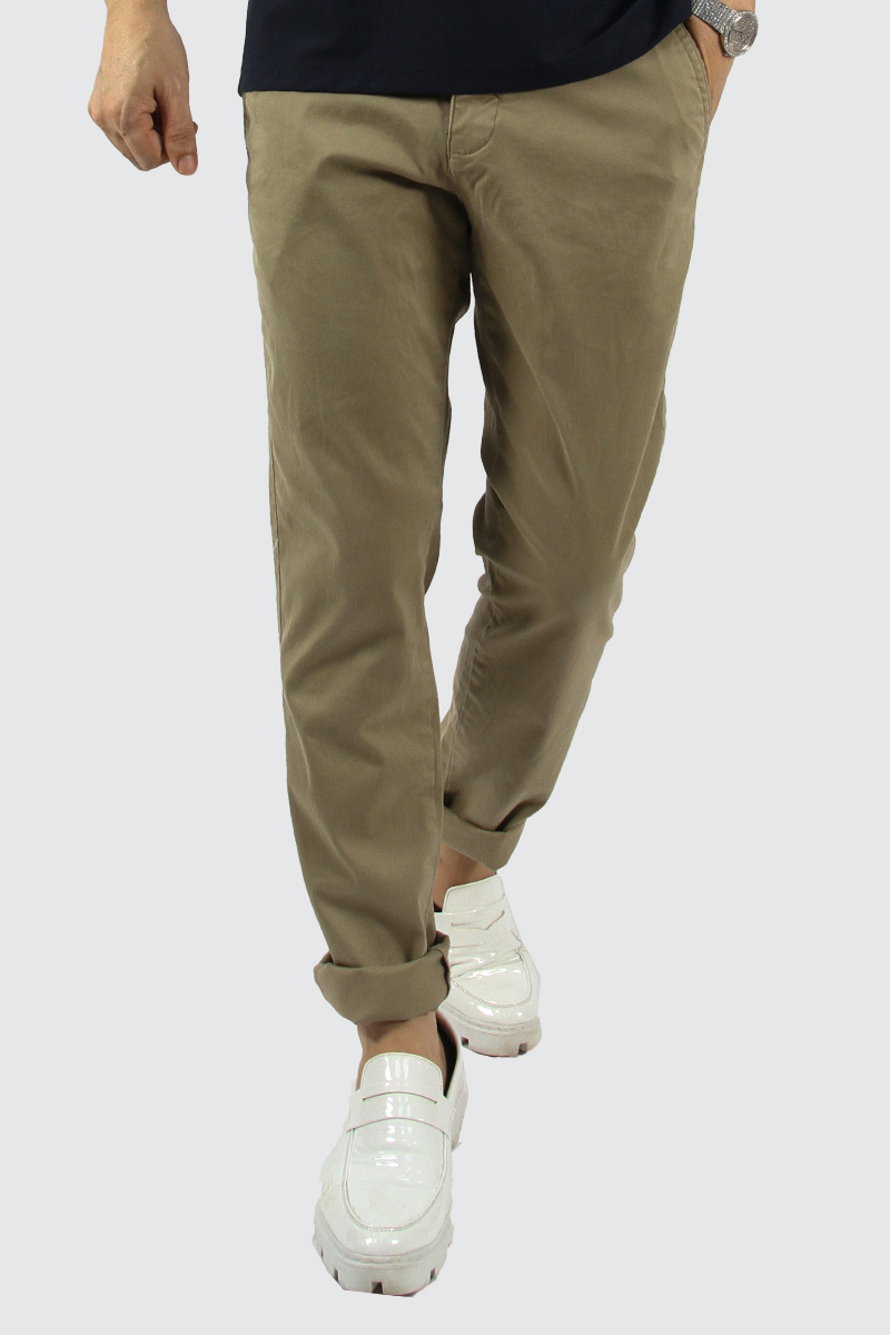 Quần dài khaki nam 0Ply Regular fit nâu sáng NQKMMTMT3R2300870