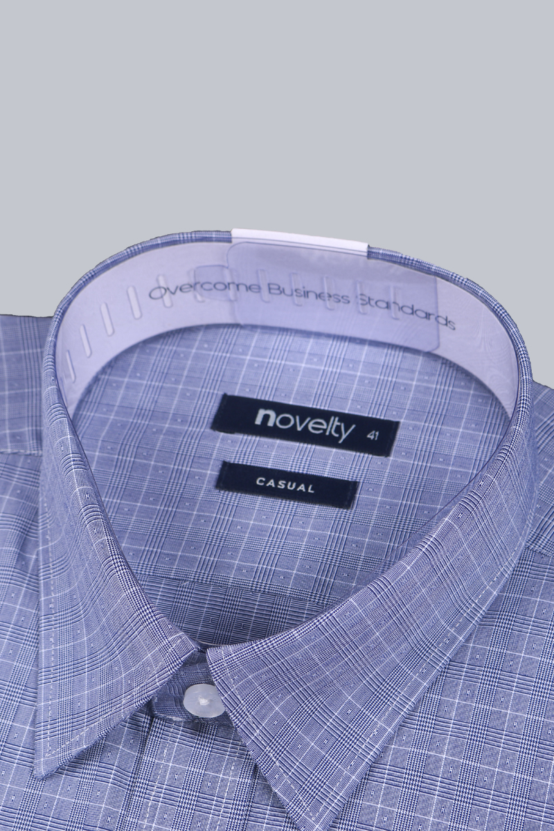 Áo sơ mi nam ngắn tay Novelty Casual Bamboo caro xanh xám NSMMCTMT3B230210N