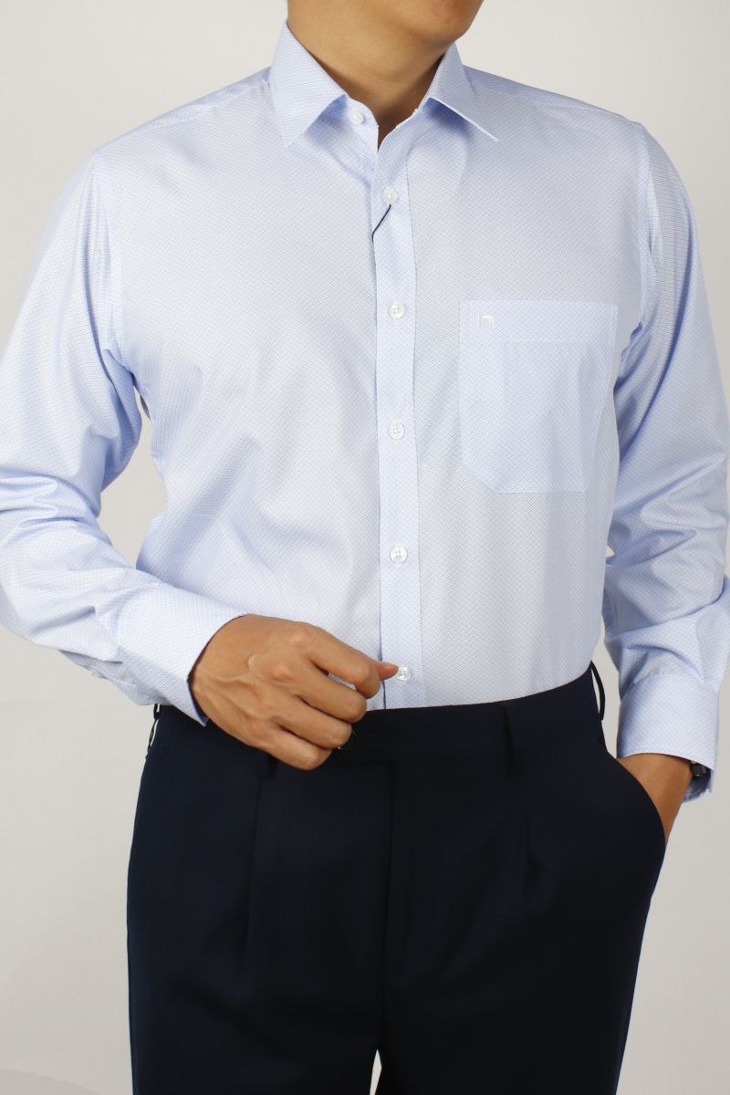 Áo sơ mi nam dài tay Novelty Classic hoa văn NSMMINMMRC230385D