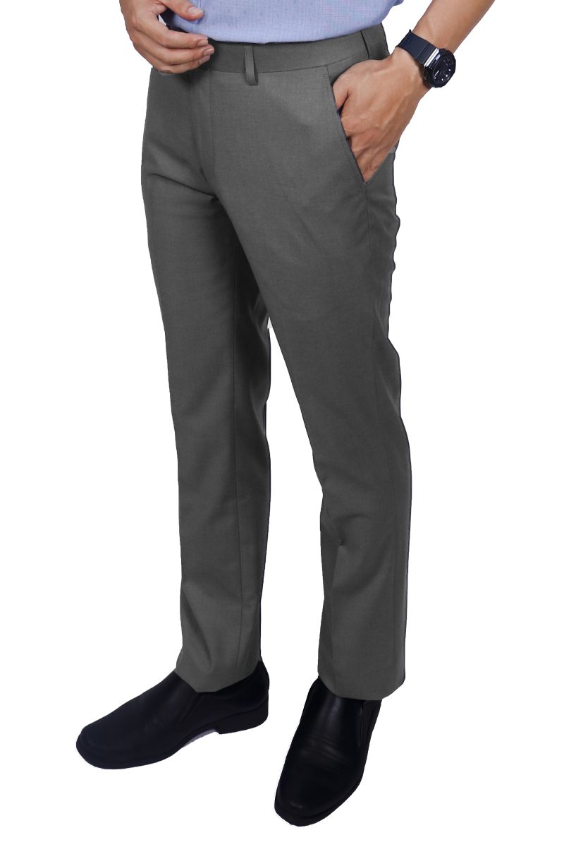 Quần tây nam Novelty 0Ply Regular fit màu xám NQTMMDMPRR2308120