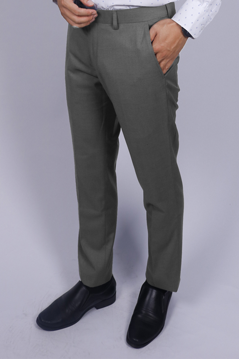 Quần tây nam Novelty Regular fit 0Ply màu xám NQTMMDMT3R2404350