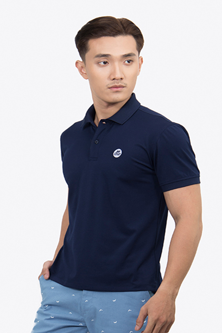 Áo Polo nam Novelty Regular fit màu xanh navy NATMMDMPSR200013N