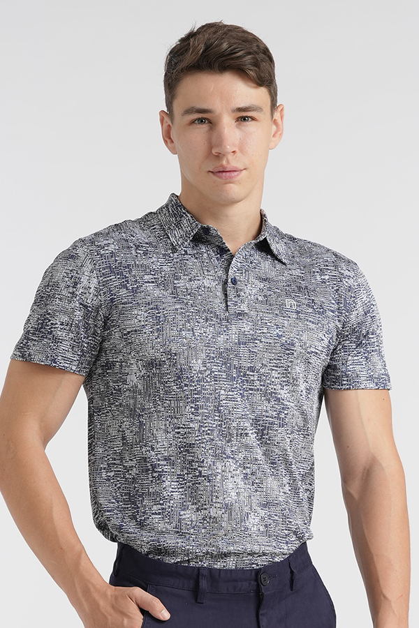 Áo Polo Thể thao Nam Novelty Regular fit họa tiết Hoa văn NATMINMPSR240163N