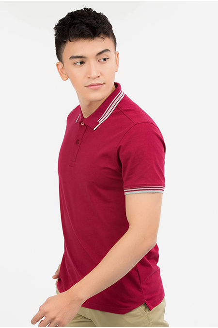 Áo Polo nam Novelty màu đỏ NATMMTMCSR180019N