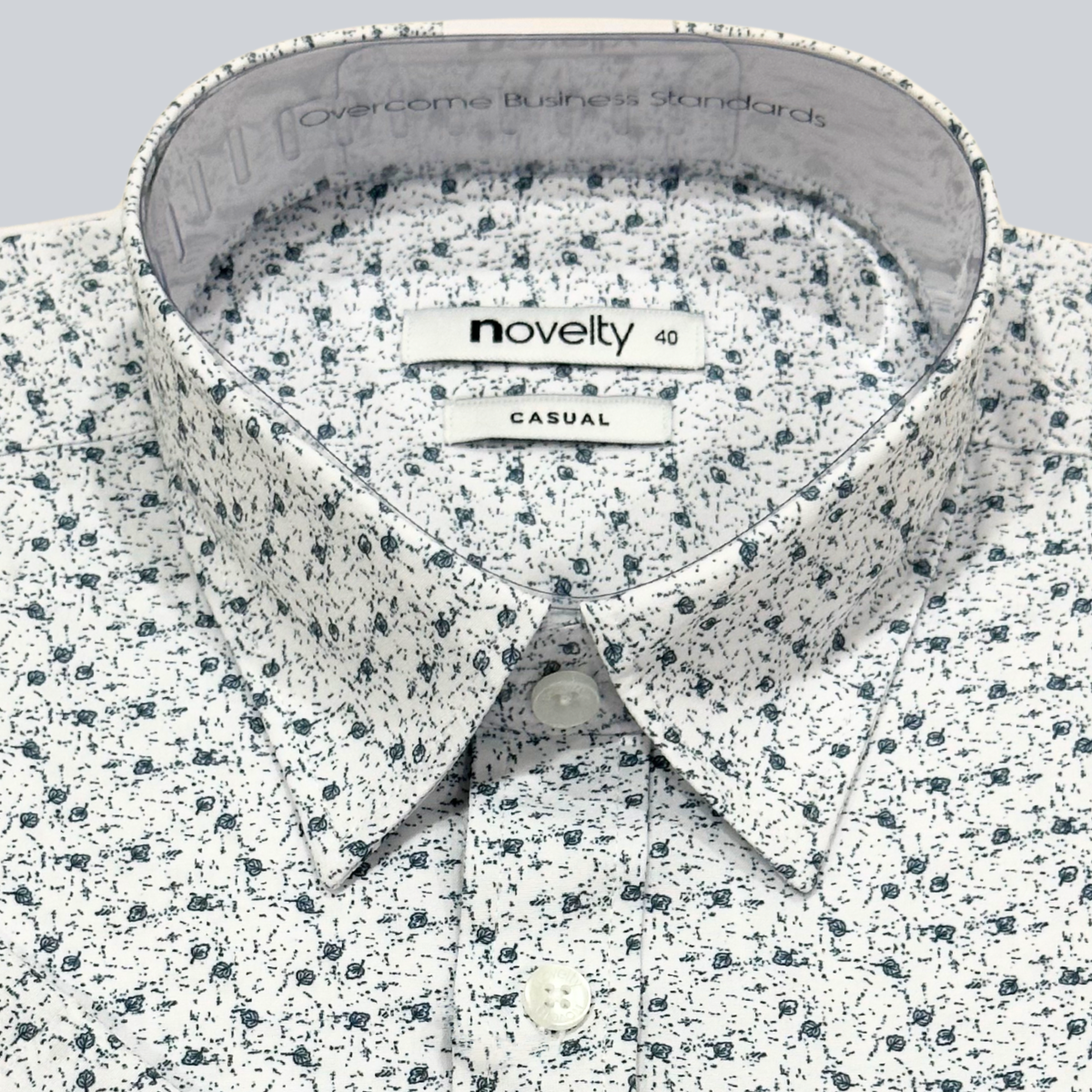 Áo sơ mi nam ngắn tay Novelty Casual Hoa văn NSMMINMSPB240457N