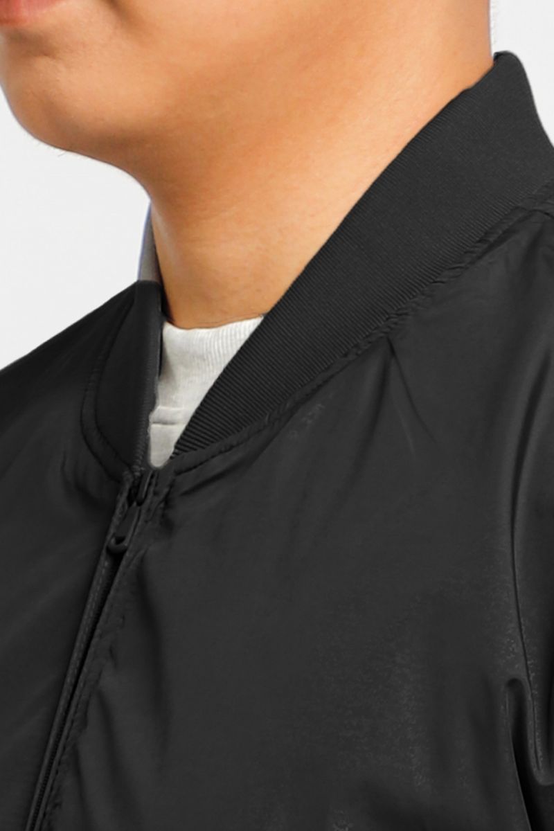Áo jacket nam in chìm Novelty màu đen NJKMMDMPLR2203322