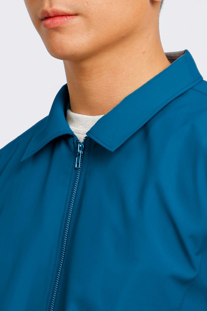 Áo jacket nam bonding cổ bẻ Novelty xanh nhớt NJKMMTMPLR2203122