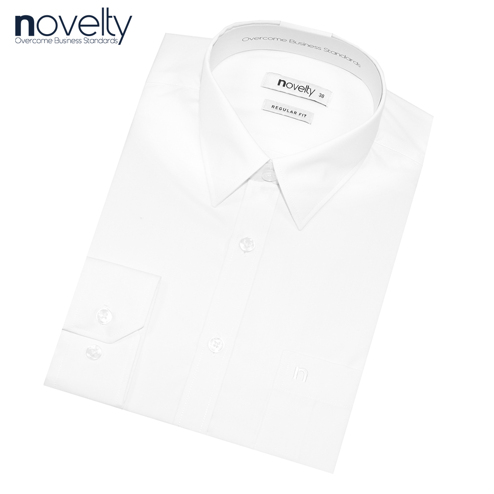 Áo sơ mi trắng dài tay Novelty Regular fit NSMMMWMTCR220634D