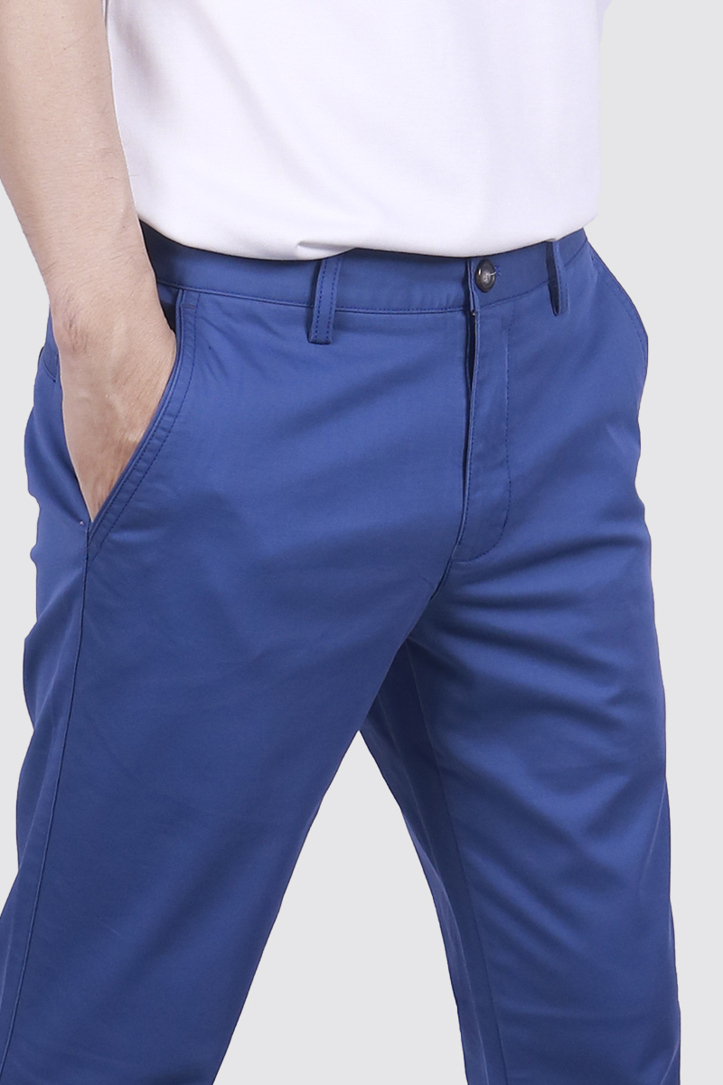Quần dài khaki nam 0Ply Novelty Slim fit màu xanh dương NQKMMDMT3F2300460