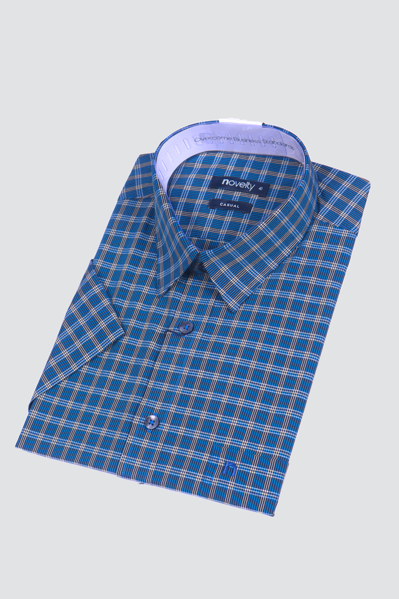 Áo sơ mi nam ngắn tay Novelty Casual caro NSMMCLMT3B230283N