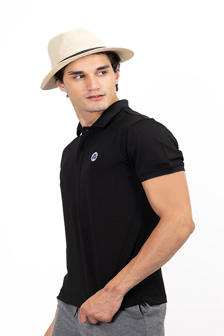 Áo Polo nam Novelty Regular fit màu đen NATMMDMPSR200023N