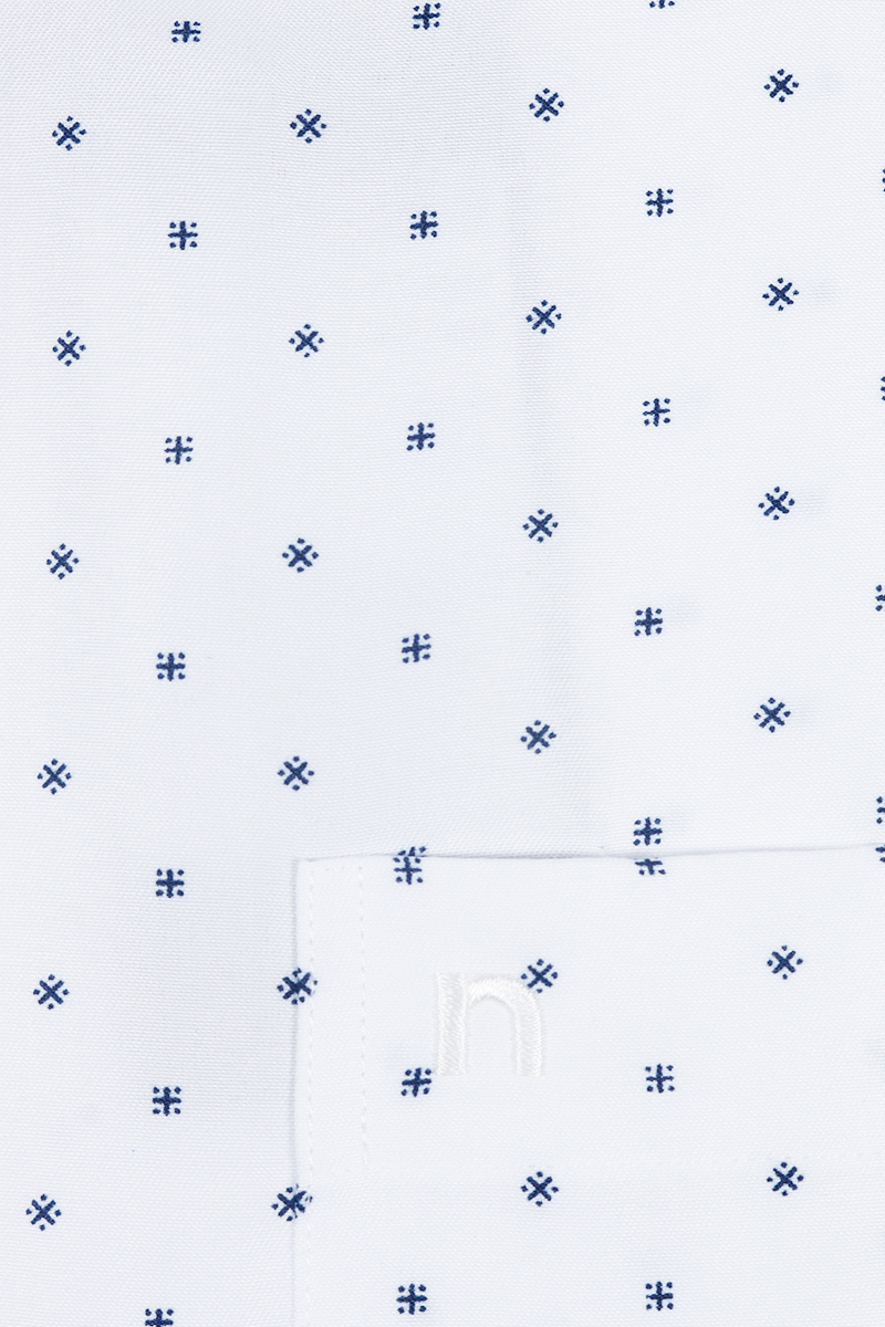 Áo sơ mi nam ngắn tay Novelty Casual hoa văn NSMMINMSPB230713N