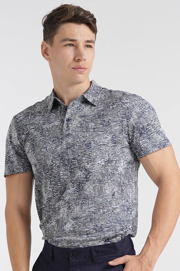 Áo Polo Thể thao Nam Novelty Regular fit họa tiết Hoa văn NATMINMPSR240163N