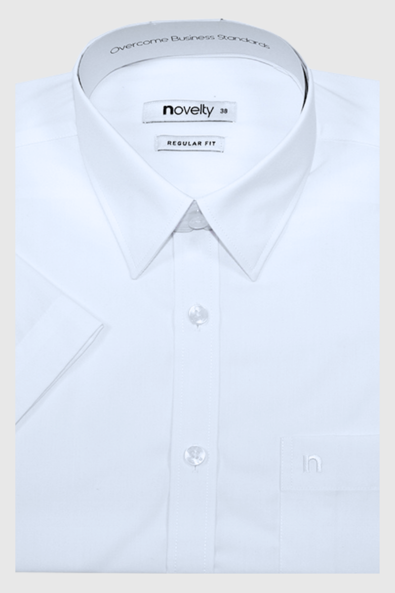 Áo sơ mi trắng ngắn tay Novelty Regular fit Modal NSMMMWMT3R250153N