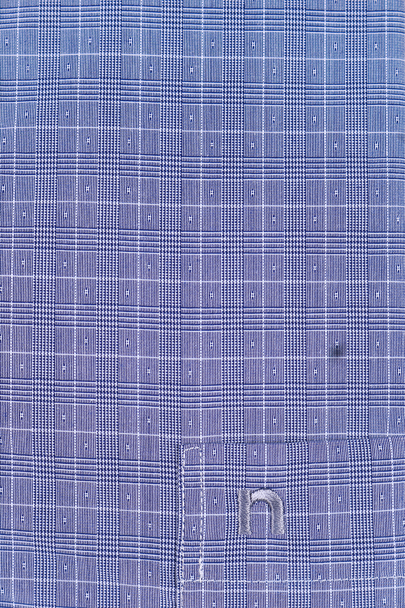 Áo sơ mi nam ngắn tay Novelty Casual Bamboo caro xanh xám NSMMCTMT3B230210N