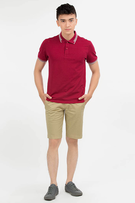 Áo Polo nam Novelty Regular fit màu đỏ NATMMTMCSR180019N