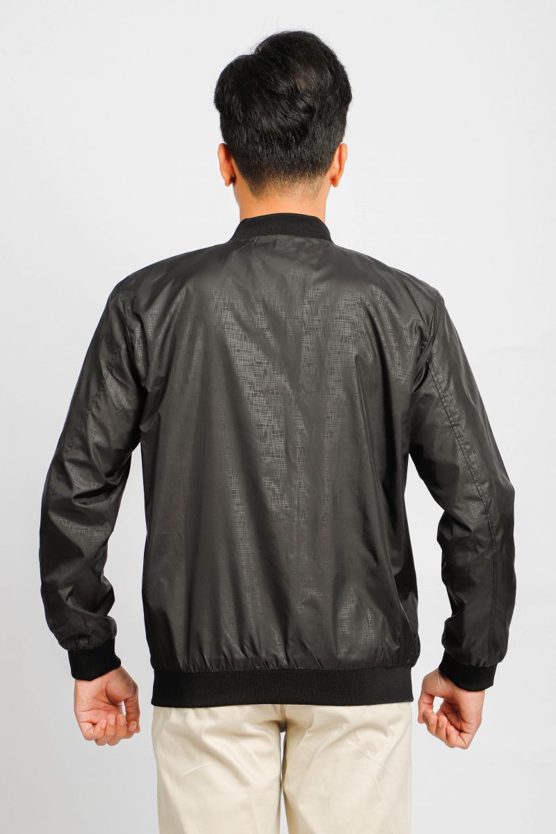 Áo jacket nam in chìm Novelty màu đen 2203282