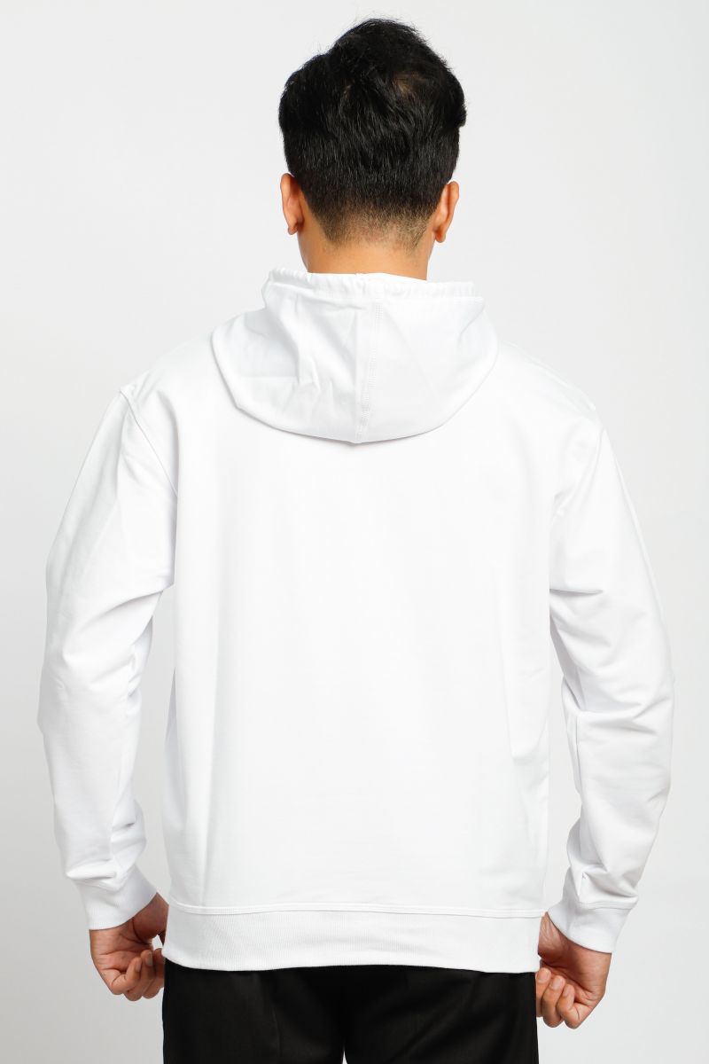 Áo Thun Nĩ Hoodie Dài Tay Có Nón Novelty màu trắng 220348A