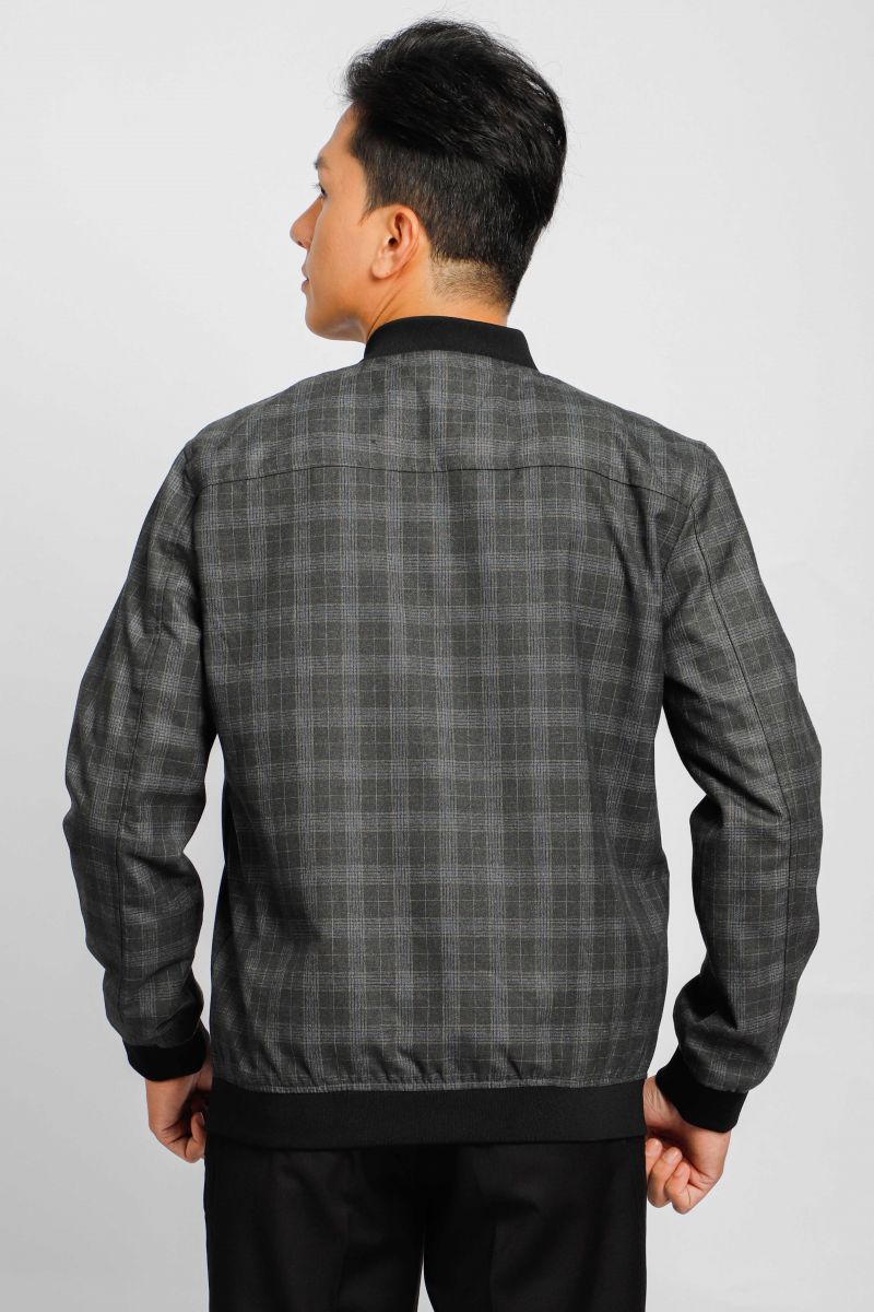 Áo Bomber Novelty họa tiết Caro NJKMCLMT3R2204232