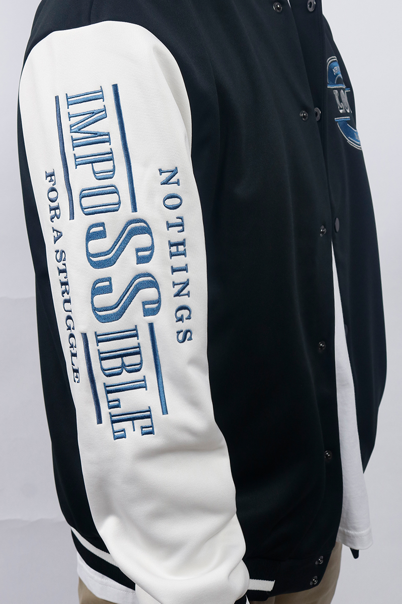 Áo Jacket 2 lớp nỉ Novelty màu đen NJKMMDMPLB2307022