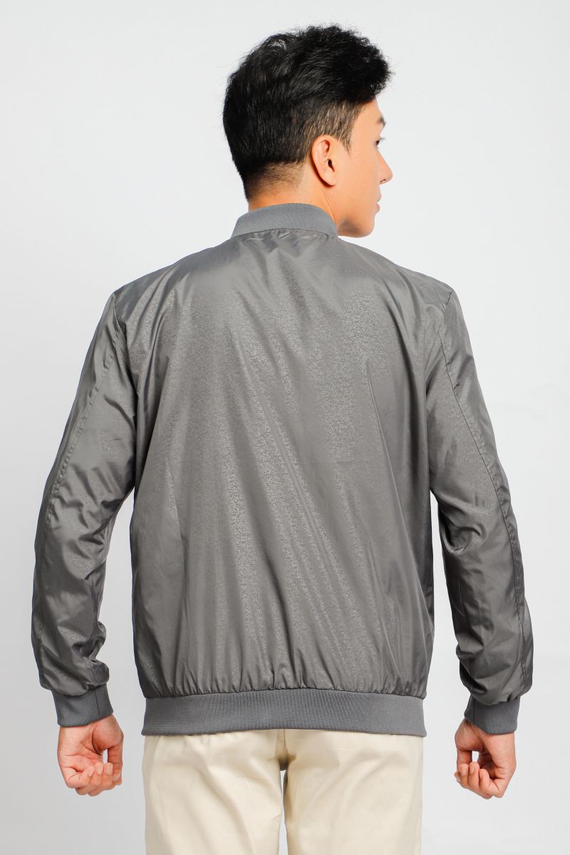 Áo jacket nam in chìm Novelty xám đậm 2203342