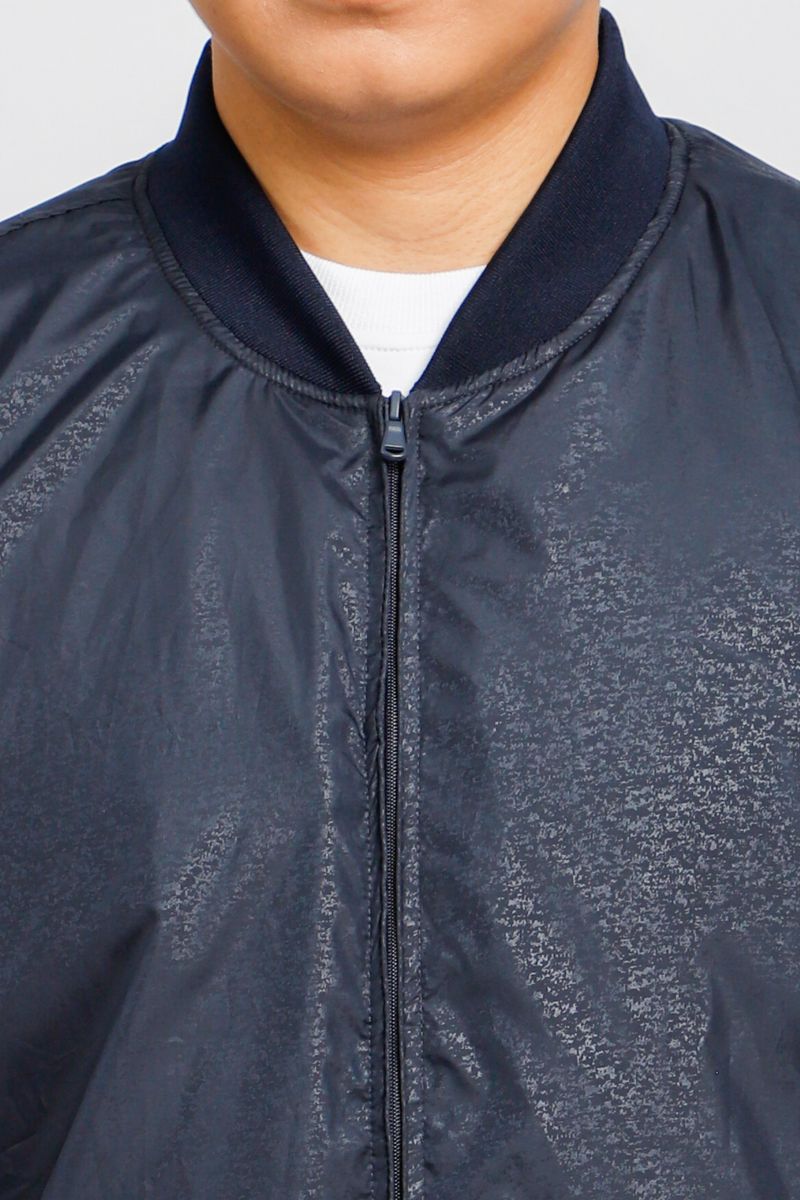 Áo jacket nam in chìm Novelty xanh đen NJKMMDMPLR2203332