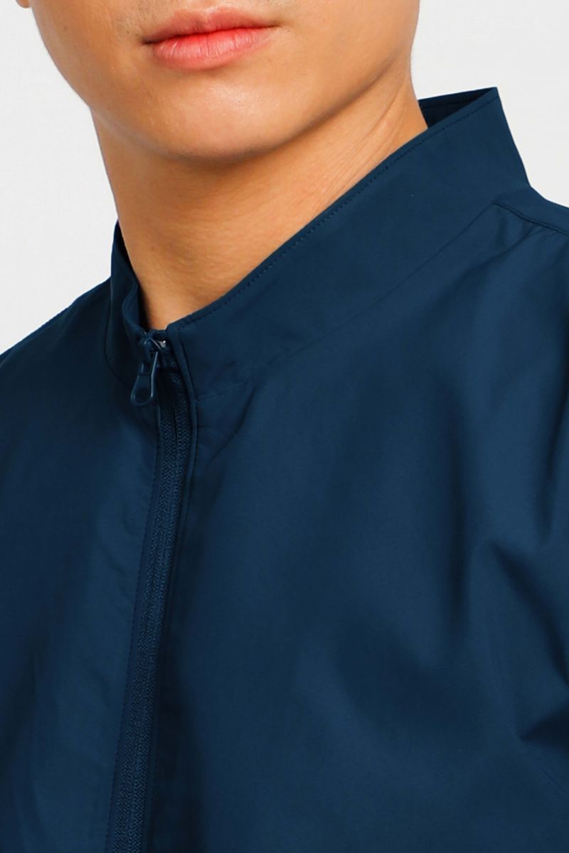 Áo Jacket bonding Novelty cổ trụ xanh đen NJKMMDMPLR2203092