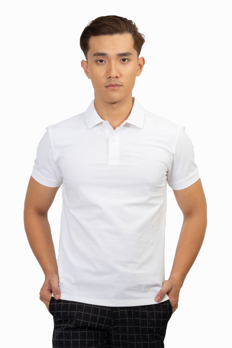Áo thun Polo nam Novelty màu trắng NATMMWMCSR191158N