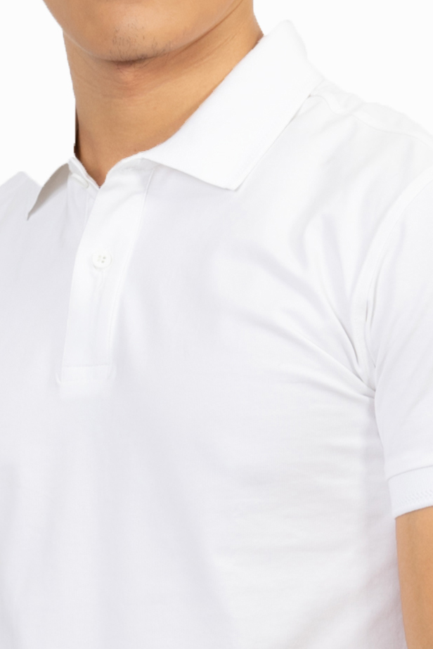 Áo thun Polo nam Novelty màu trắng NATMMWMCSR191158N