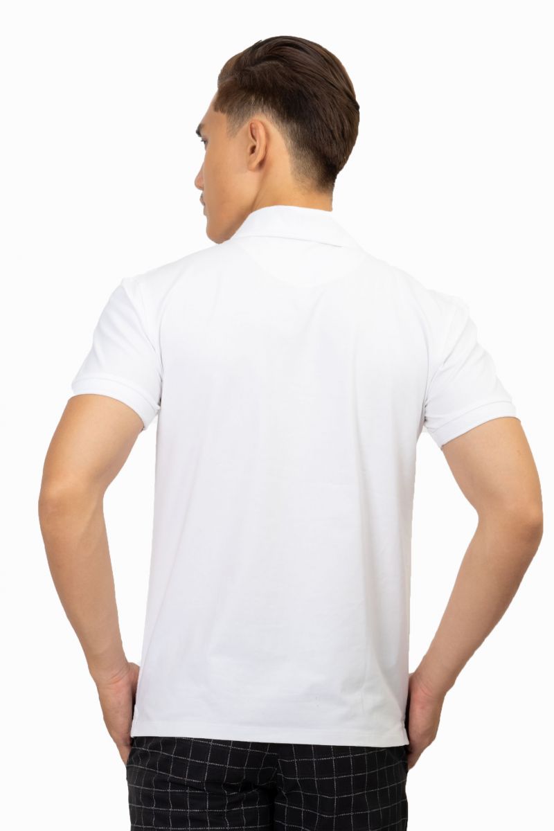 Áo thun Polo nam Novelty màu trắng NATMMWMCSR191158N