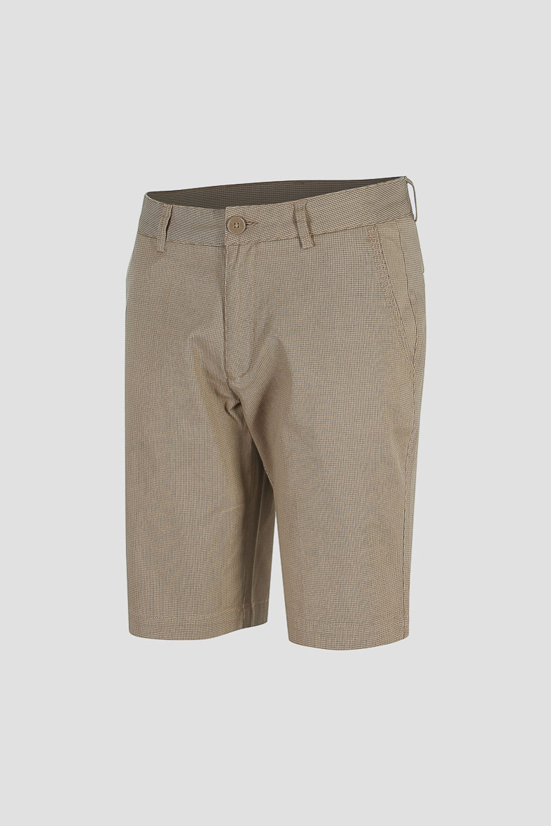 Quần short khaki nam Novelty màu nâu họa tiết caro NSKMHCMCSR1811980