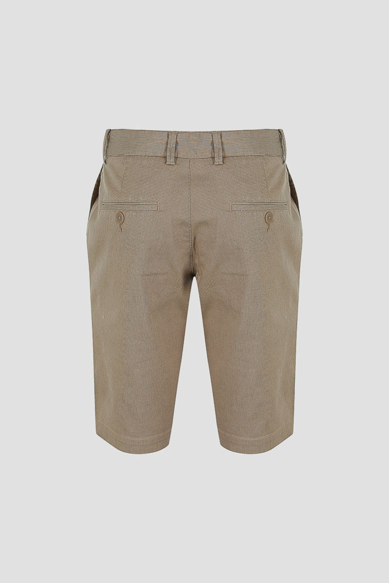 Quần short khaki nam Novelty màu nâu họa tiết caro NSKMHCMCSR1811980