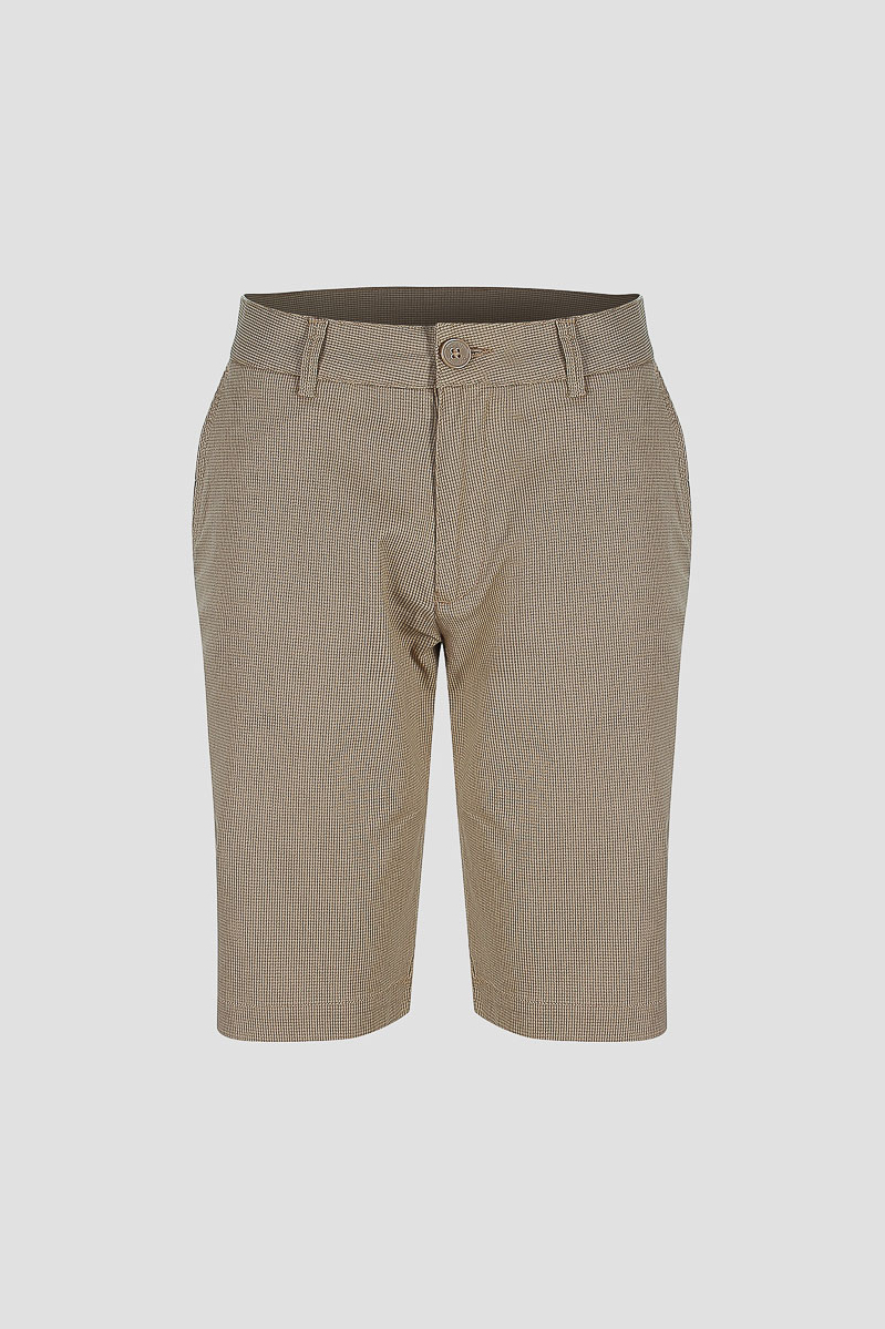 Quần short khaki nam Novelty màu nâu họa tiết caro NSKMHCMCSR1811980