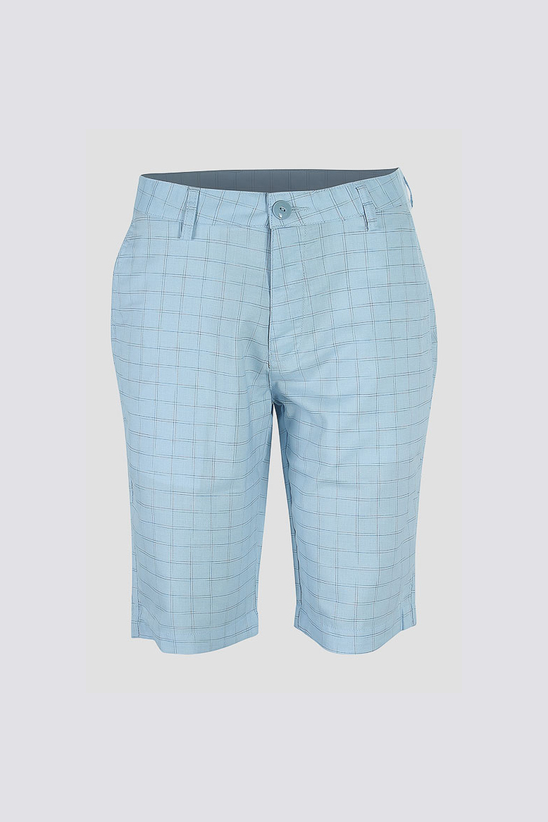 Quần short khaki nam Novelty xanh nhạt họa tiết NSKMCLNCSR1806010