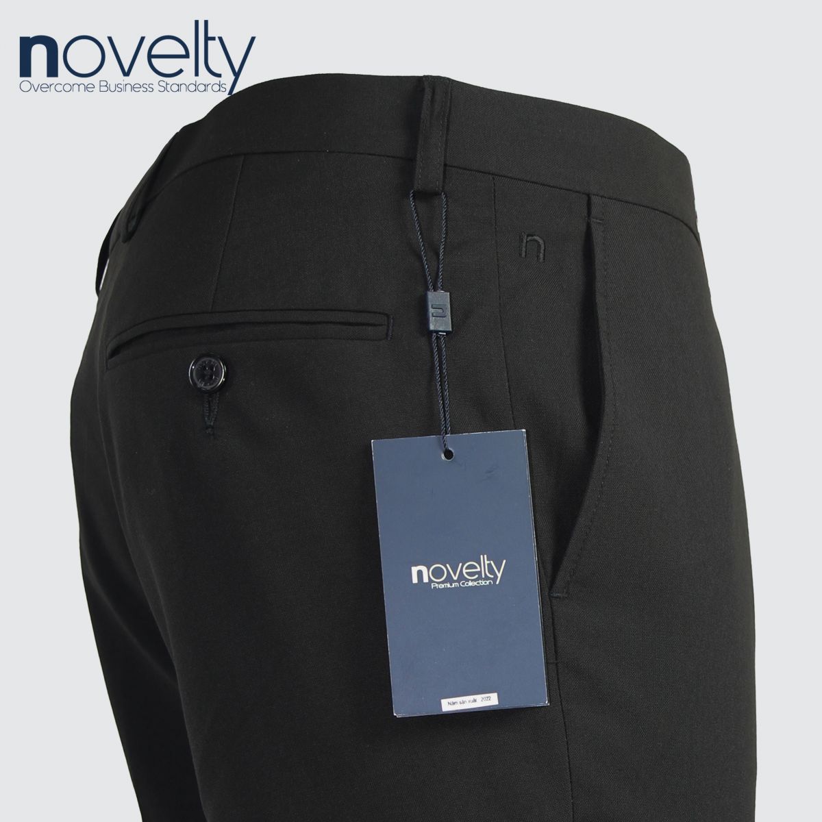 Quần tây nam 0Ply Novelty  Slim fit màu đen NQTMMDNTRF2202960