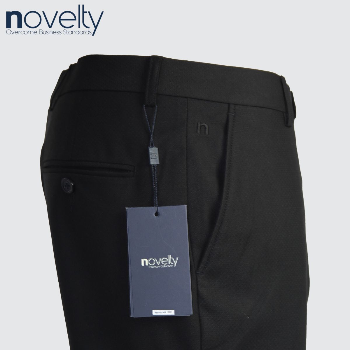 Quần tây nam 0Ply Novelty Classic màu đen vân chìm NQTMMDNTRC2202990