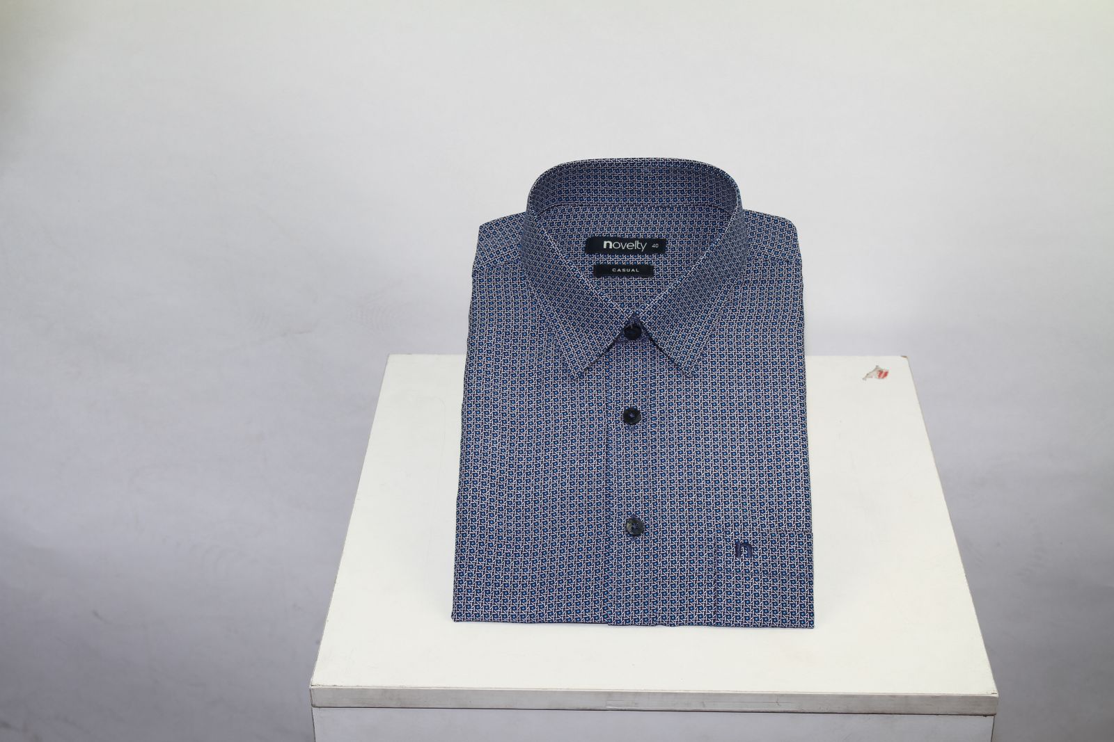 Áo sơ mi nam ngắn tay Novelty hoa văn Casual NSMMHTNSPB220275N