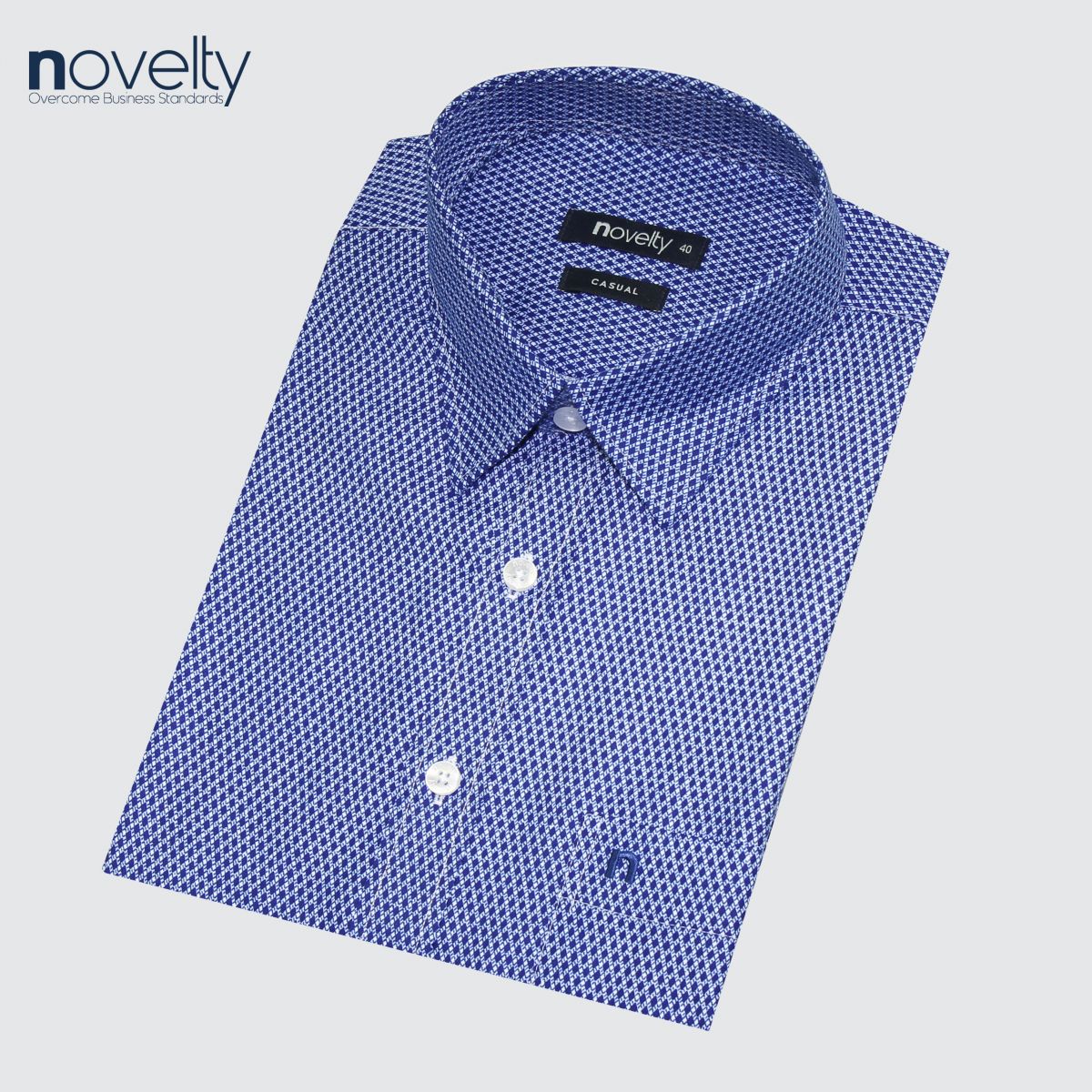 Áo sơ mi nam ngắn tay Novelty hoa văn Casual 220280N