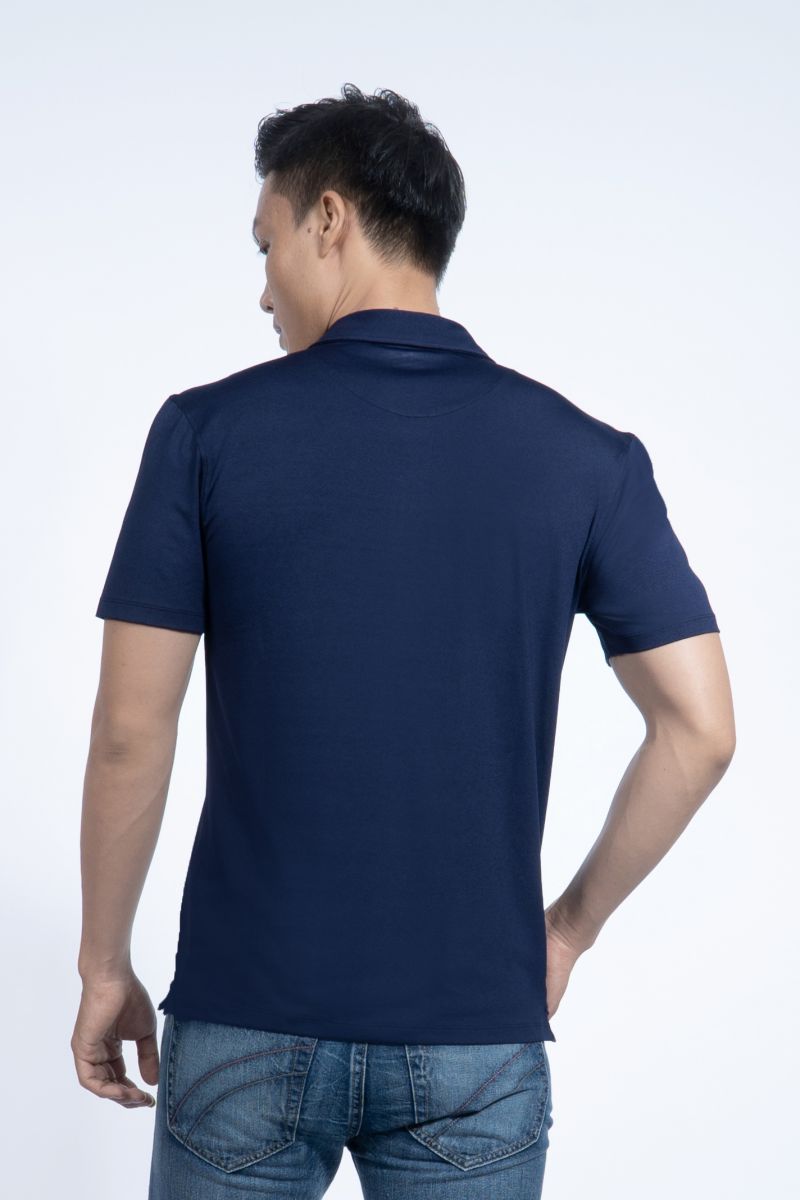 Áo Polo nam Novelty Regular fit màu xanh đen NATMMDMPSR190220N